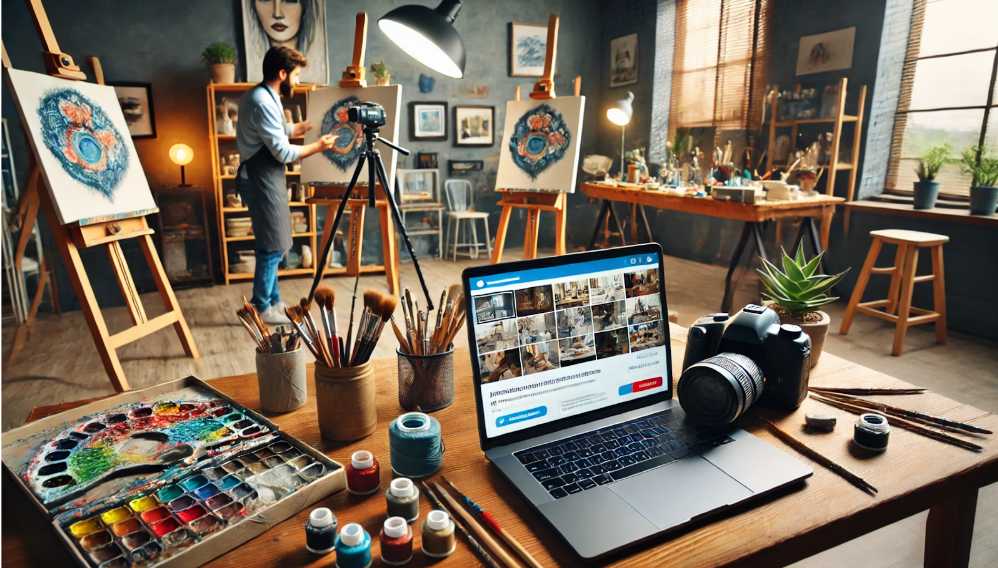 an artist leveraging online courses and workshops for earning money