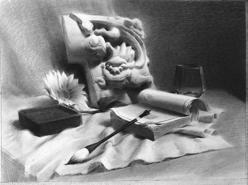 Artist-Jia-Zhenchao-still-life-drawing
